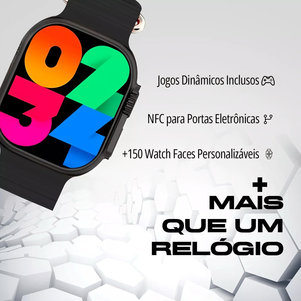 Relógio Inteligente Smartwatch W69 Ultramini NFC Bazik Prime