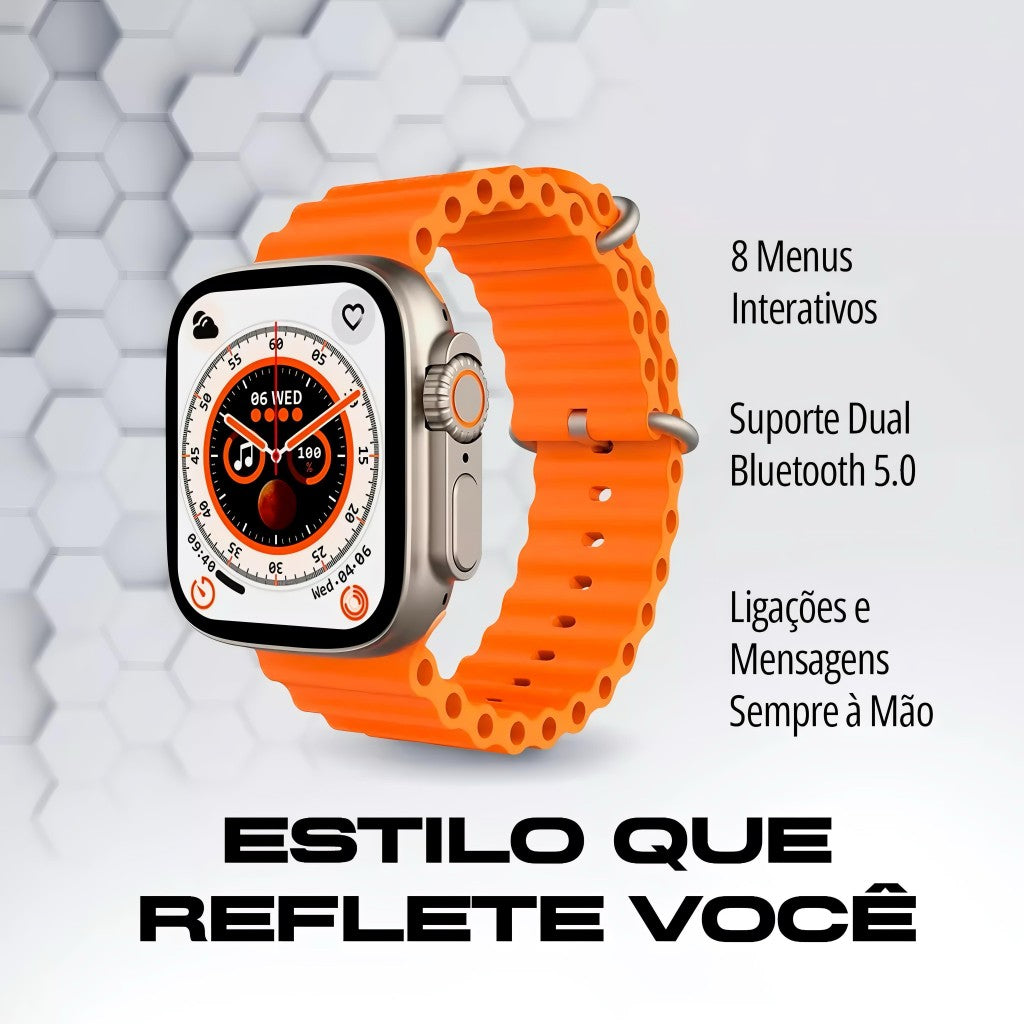 Relógio Inteligente Smartwatch W69 Ultramini NFC Bazik Prime