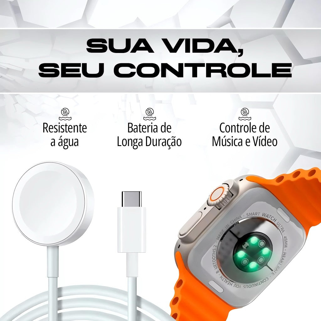 Relógio Inteligente Smartwatch W69 Ultramini NFC Bazik Prime