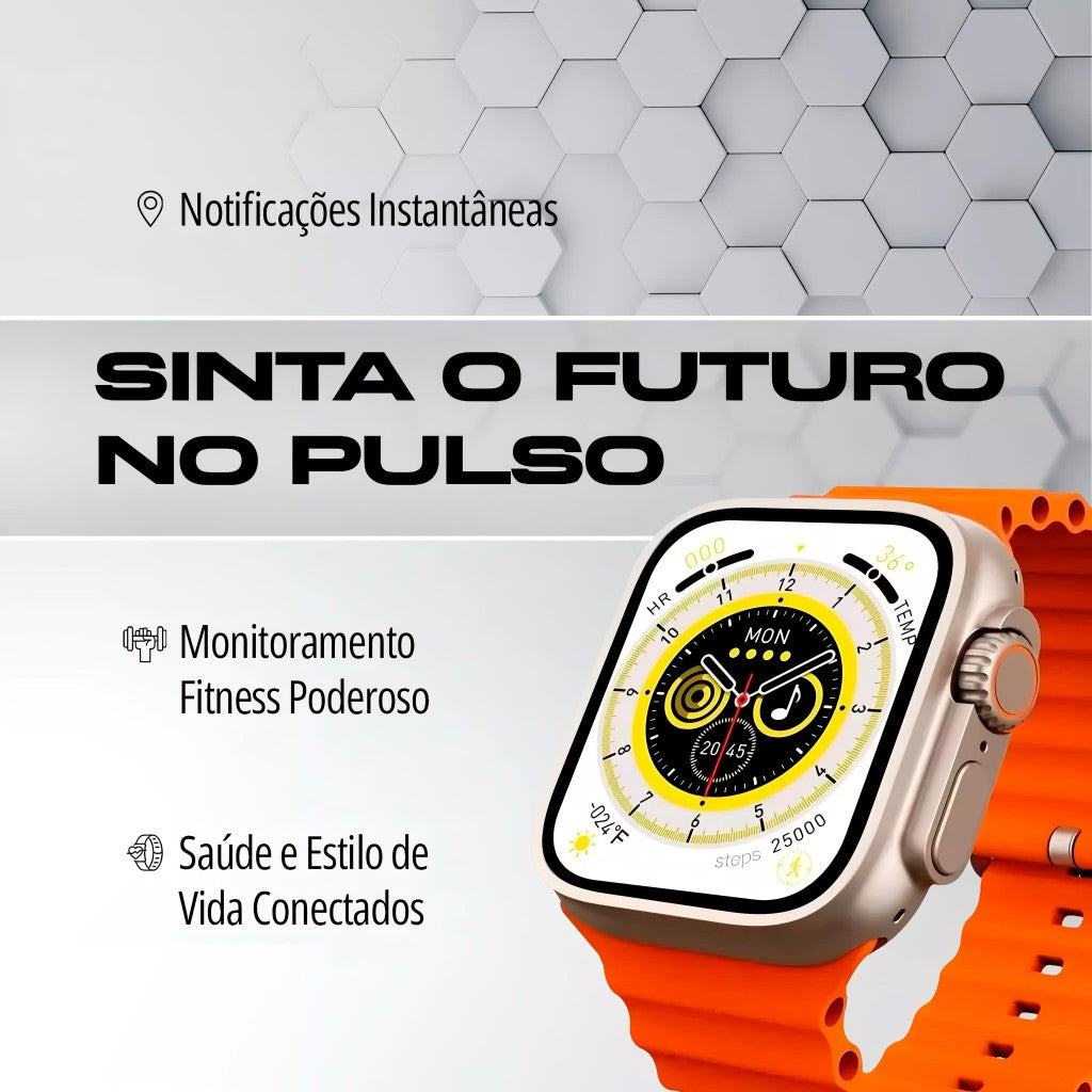 Relógio Inteligente Smartwatch W69 Ultramini NFC Bazik Prime